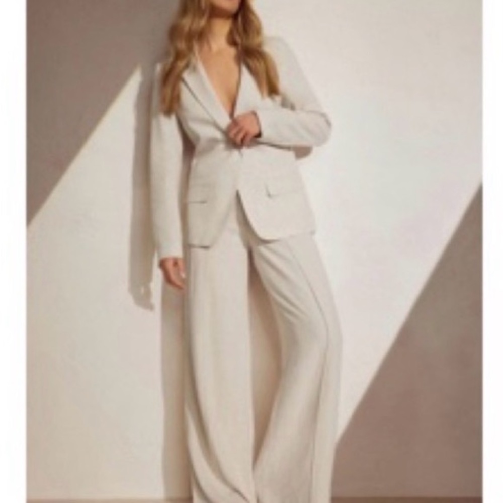 Long Tall Sally Cream Wide Leg Pant